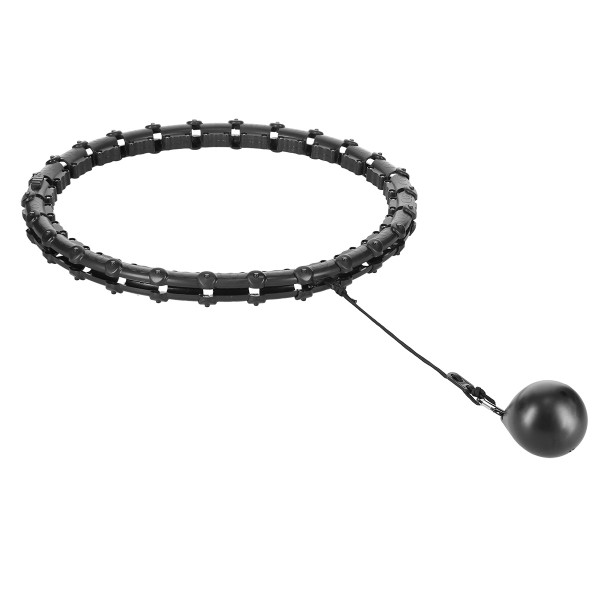 PLUS SIZE HULA-HOOP-REIFEN BLACK MIT MASSAGEPUNKTEN UND SCHWERKRAFTBALL HMS