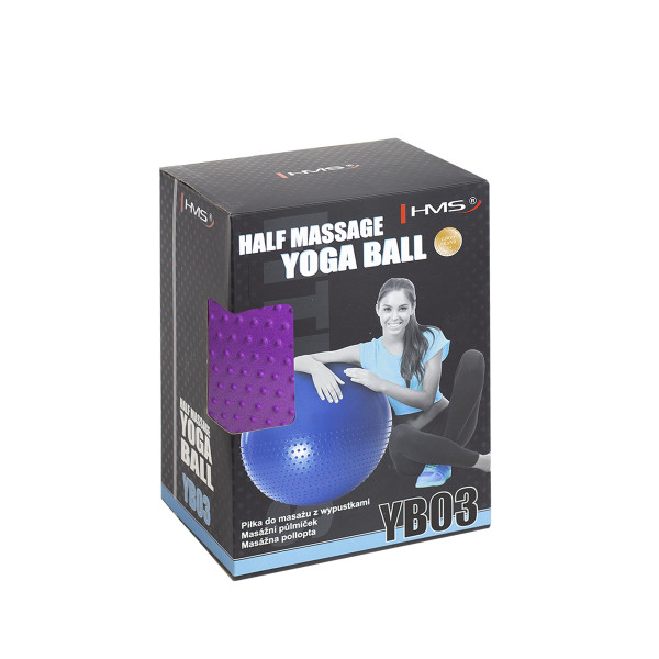 55CM VIOLET GYMNASTIKBALL MIT MASSAGENOPPEN HMS