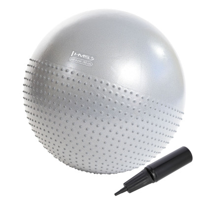 65CM LIGHT GRAY GYMNASTIKBALL MIT MASSAGENOPPEN HMS