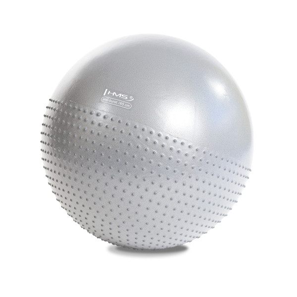 65CM LIGHT GRAY GYMNASTIKBALL MIT MASSAGENOPPEN HMS
