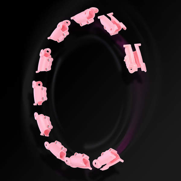 HULA-HOOP-REIFEN HHW11 LIGHT PINK MIT MASSAGENOPPEN UND SCHWERKRAFTBALL + BR163 BLACK PLUS SIZE HMS