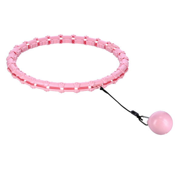 HULA-HOOP-REIFEN HHW11 LIGHT PINK MIT MASSAGENOPPEN UND SCHWERKRAFTBALL + BR163 BLACK PLUS SIZE HMS