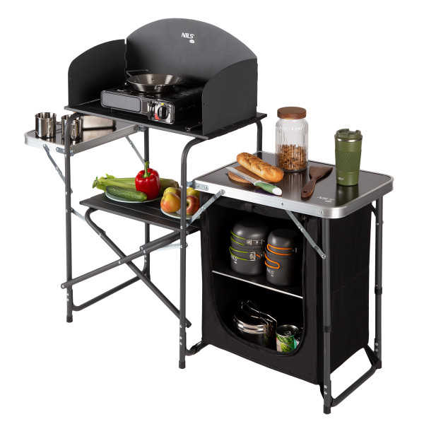 CAMPINGSCHRANK MIT WINDSCHUTZ NILS CAMP