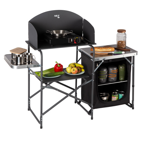 CAMPINGSCHRANK MIT WINDSCHUTZ NILS CAMP