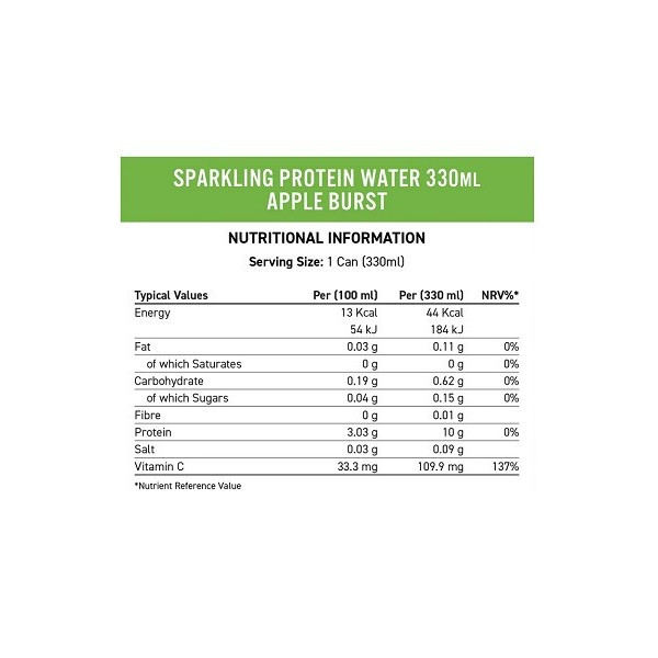 Applied Nutrition Sparkling Protein Water 12x330ml