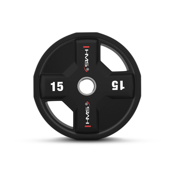 OLYMPISCHE GEWICHTSSCHEIBE POLYURETHAN CPU 15 KG HMS