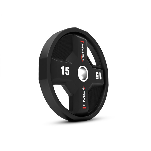 OLYMPISCHE GEWICHTSSCHEIBE POLYURETHAN CPU 15 KG HMS