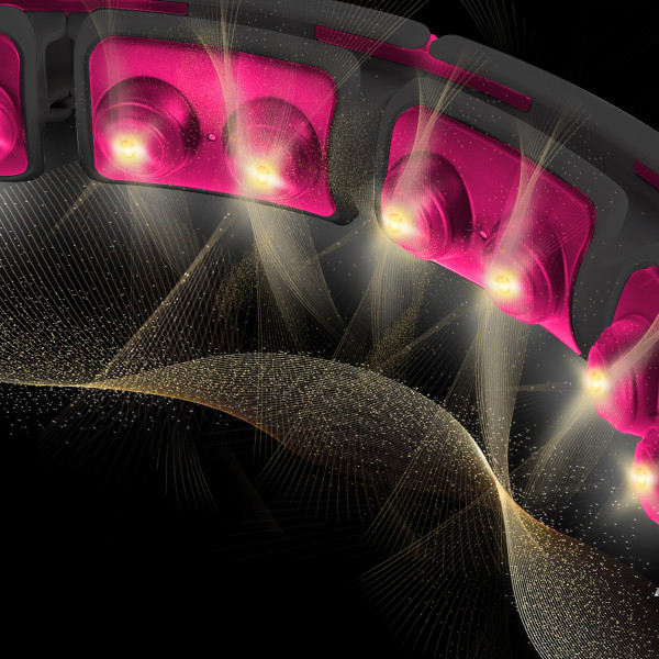 HULA HOOP SCHWARZ/PINK MIT MAGNETEN, GEWICHT UND ZÄHLER HMS