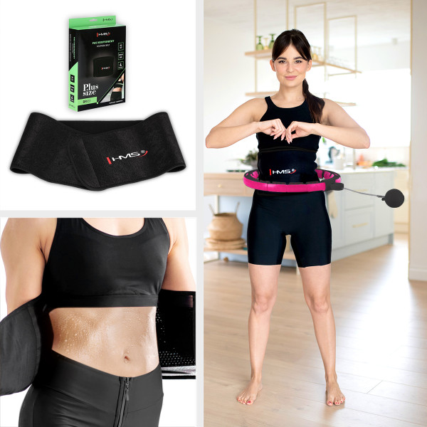 HULA HOOP SCHWARZ/PINK MIT MAGNETEN, GEWICHT UND ZÄHLER HMS