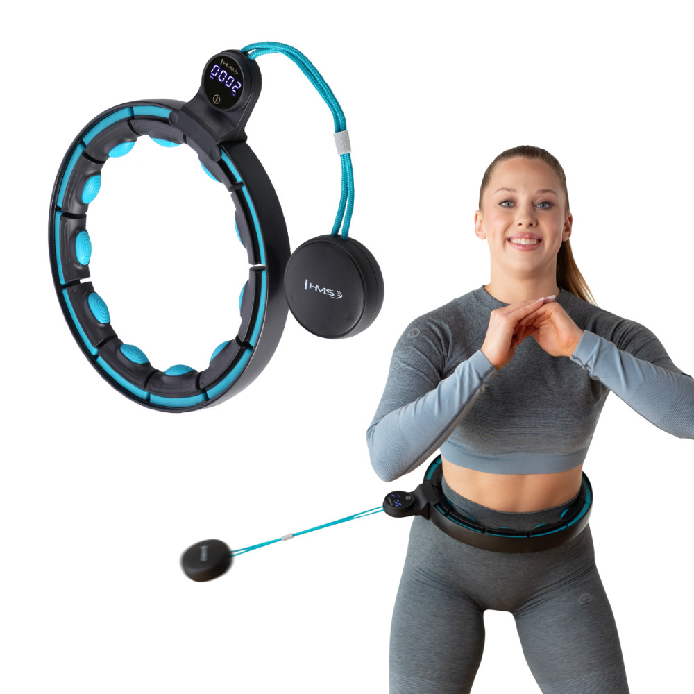 HOOP MAGNETISCH BLACK/TURQUOISE HHM17 MIT ZÄHLER HMS + SCHLANKGÜRTEL BR163 ROT