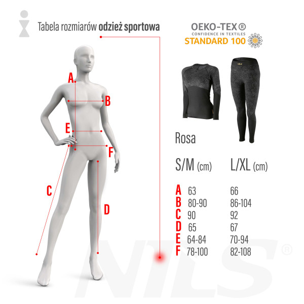 FUNKTIONSHOSE SCHWARZ DAMEN S/M ROSA NILS