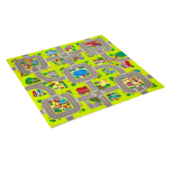 KINDERMATTE PUZZLE CARS 9 TEILE 90×90 CM NILS FUN