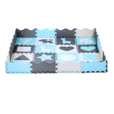 KINDERMATTE PUZZLE LAUFSTALL MINT 36 TEILE 140×140 CM...