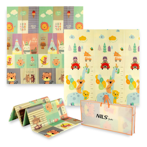 FALTMATTE FÜR KINDER ZOO 195×180 CM NILS FUN