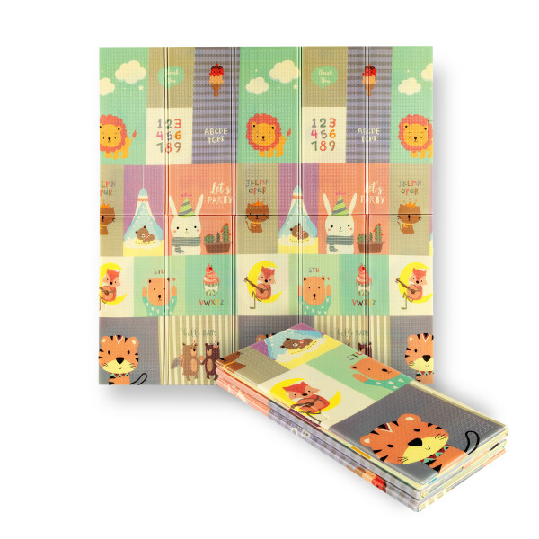 FALTMATTE FÜR KINDER ZOO 195×180 CM NILS FUN