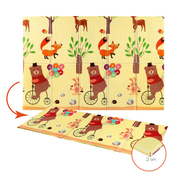 FALTMATTE FÜR KINDER FOREST 190×150 CM NILS FUN