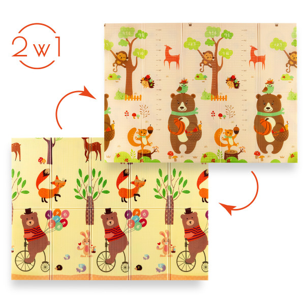 FALTMATTE FÜR KINDER FOREST 190×150 CM NILS FUN