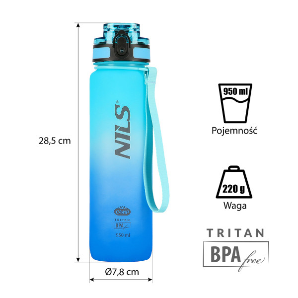 BLAU TRINKFLASCHE TRITAN NILS CAMP