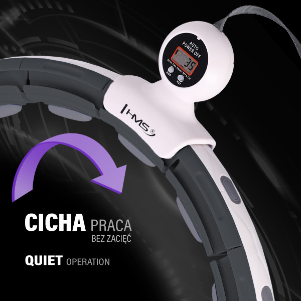 HULA HOOP SCHWARZ MIT MAGNET, GEWICHT UND ZÄHLER HMS