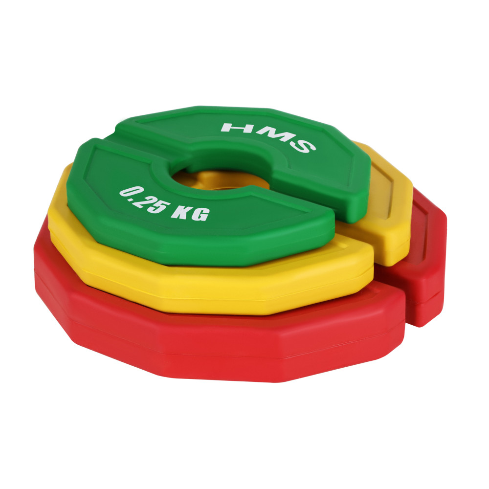 SET AUFSTEKBARE GEWICHTSSCHEIBEN 2 X 0,25–1 KG (3,5 KG) HMS