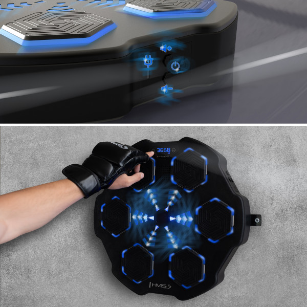 ELEKTRONISCHE BOXWAND BLUETOOTH MIT MUSIK UND HANDSCHUHEN HMS