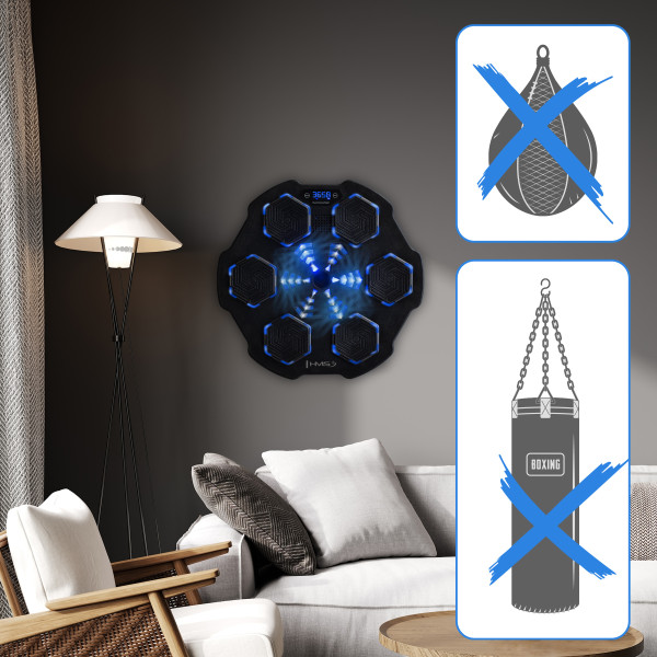 ELEKTRONISCHE BOXWAND BLUETOOTH MIT MUSIK UND HANDSCHUHEN HMS