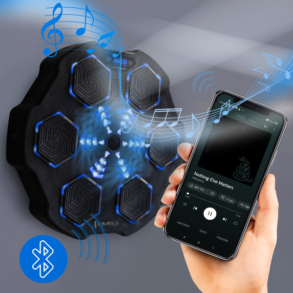ELEKTRONISCHE BOXWAND BLUETOOTH MIT MUSIK UND HANDSCHUHEN HMS