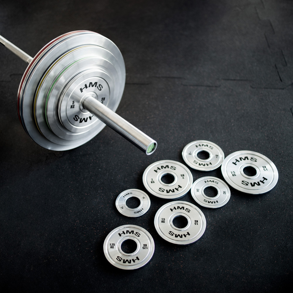 KALIBRIERTE OLYMPISCHE STAHLGEWICHTSSCHEIBE 0,25 KG HMS