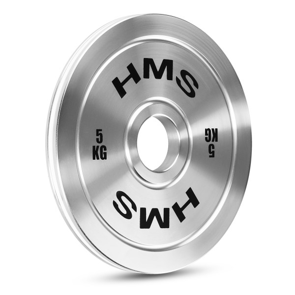 KALIBRIERTE OLYMPISCHE STAHLGEWICHTSSCHEIBE 5 KG HMS