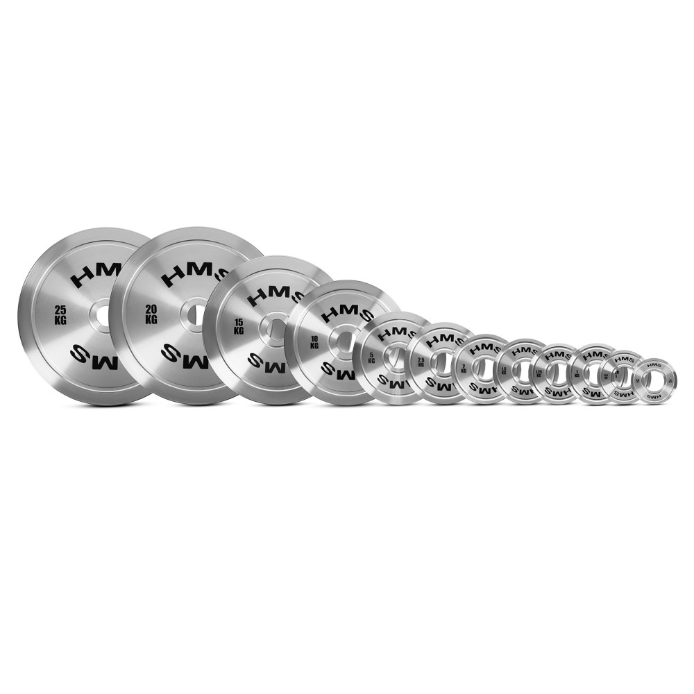 KALIBRIERTE OLYMPISCHE STAHLGEWICHTSSCHEIBE 10 KG HMS