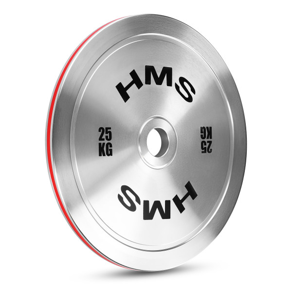 KALIBRIERTE OLYMPISCHE STAHLGEWICHTSSCHEIBE 25 KG HMS
