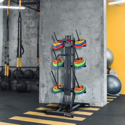 SCHEIBEN- UND LANGHANTELSTÄNDER TRAINING PUMP COMMERCIAL HMS