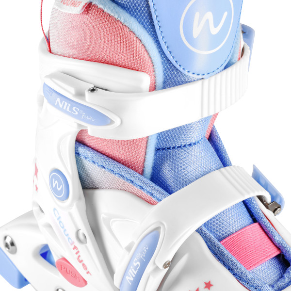 INLINE-SKATES 3-IN-1 THREE STEPS MIT ROLLERSKATES WEISS GR. XS (26–29) NILS FUN