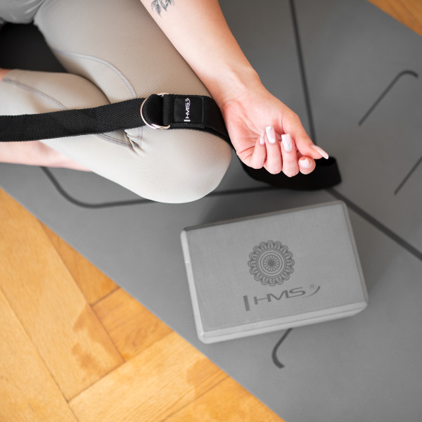 YOGA-BLOCK GRAU HMS