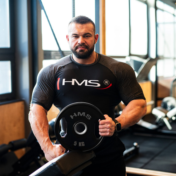 (2 X 5 KG) GUMMIERTE OLYMPISCHE GEWICHTSSCHEIBE 2 X 5 KG HMS