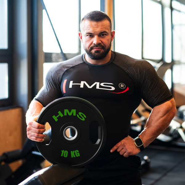 (2 X 10 KG) GUMMIERTE OLYMPISCHE GEWICHTSSCHEIBE 2 X 10 KG HMS