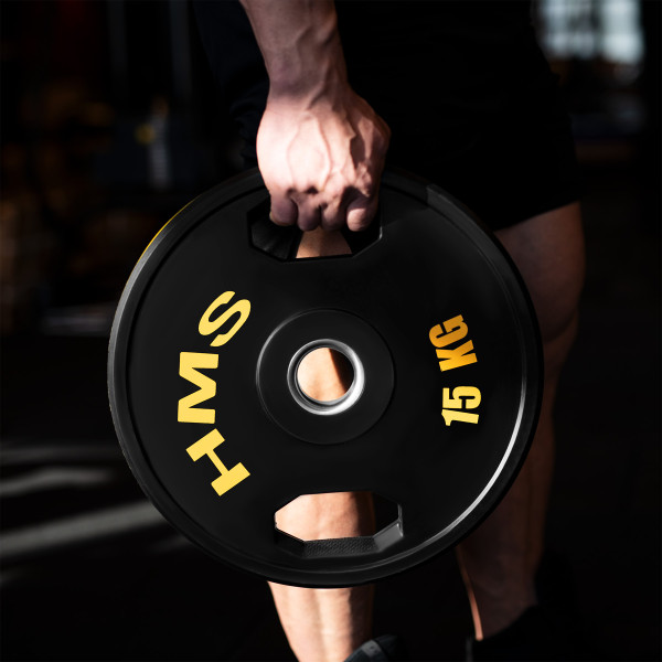 (2 X 15 KG) GUMMIERTE OLYMPISCHE GEWICHTSSCHEIBE 2 X 15 KG HMS