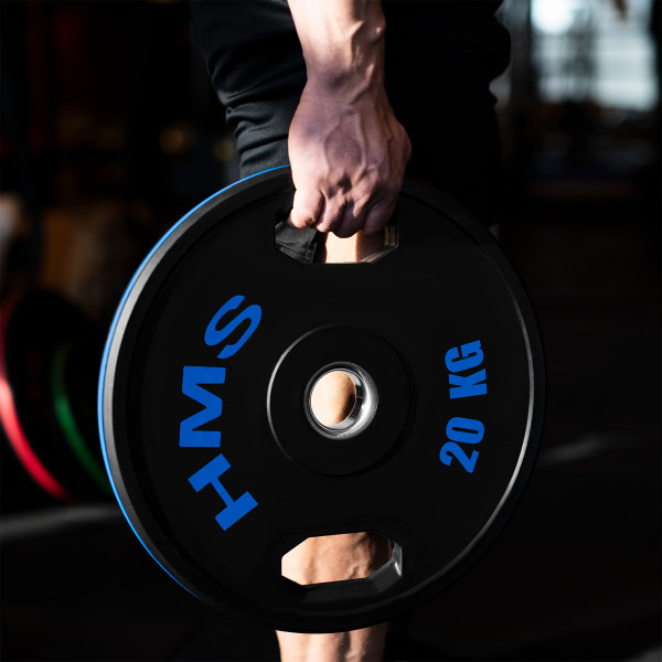 (2 X 20 KG) GUMMIERTE OLYMPISCHE GEWICHTSSCHEIBE 2 X 20 KG HMS