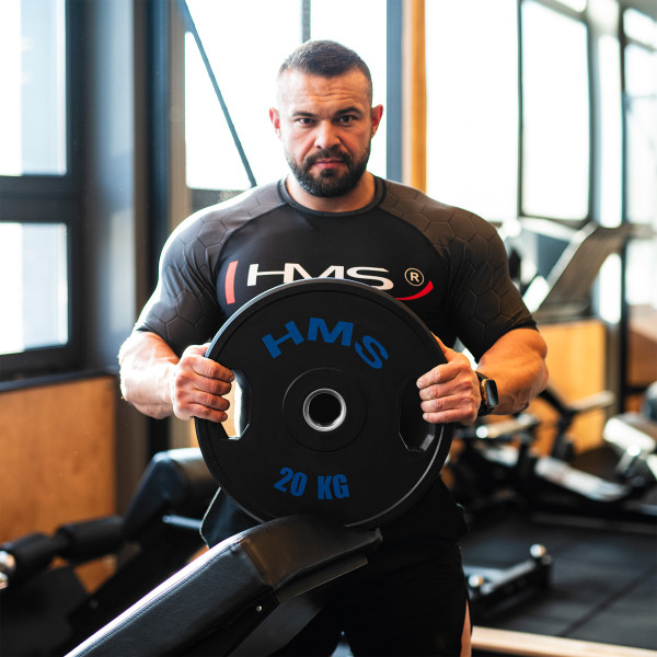 (2 X 20 KG) GUMMIERTE OLYMPISCHE GEWICHTSSCHEIBE 2 X 20 KG HMS