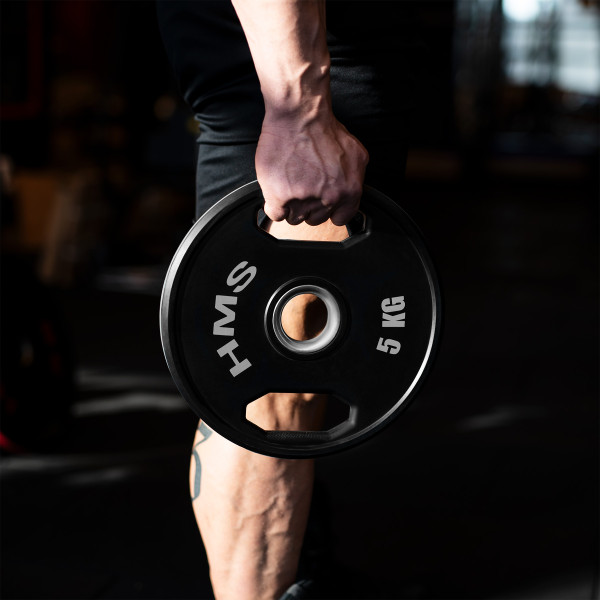 SET GUMMIERTE OLYMPISCHE GEWICHTSSCHEIBEN 2 X 5–25 KG (150 KG) HMS