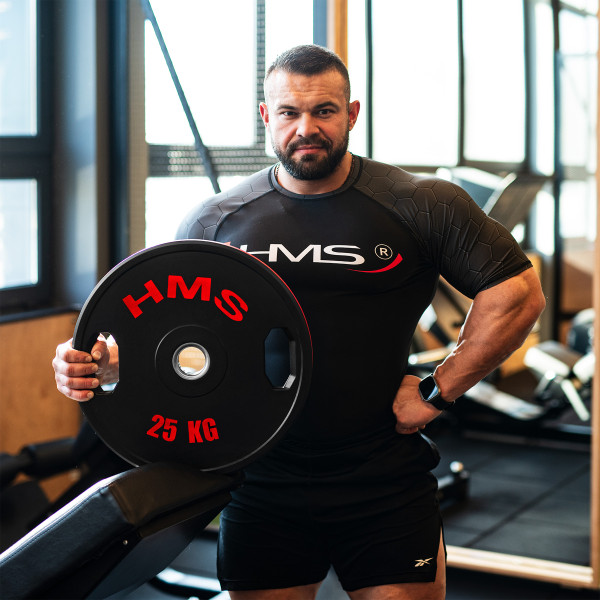 SET GUMMIERTE OLYMPISCHE GEWICHTSSCHEIBEN 2 X 5–25 KG (150 KG) HMS