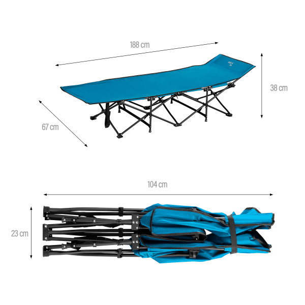 FELDBETT BLAU 188 CM – KLAPPBETT NILS CAMP