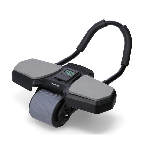 BLACK AUTOMATISCHES ABS-ROLLE MIT STÜTZE FÜR BAUCHMUSKELTRAINING HMS