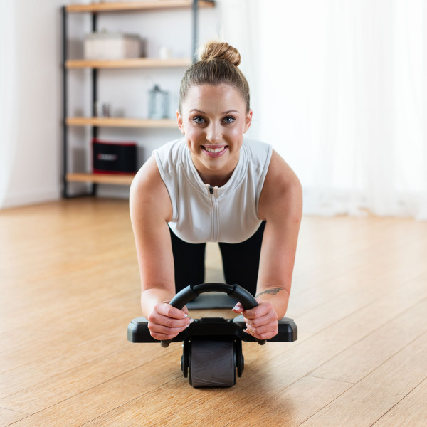 BLACK AUTOMATISCHES ABS-ROLLE MIT STÜTZE FÜR BAUCHMUSKELTRAINING HMS