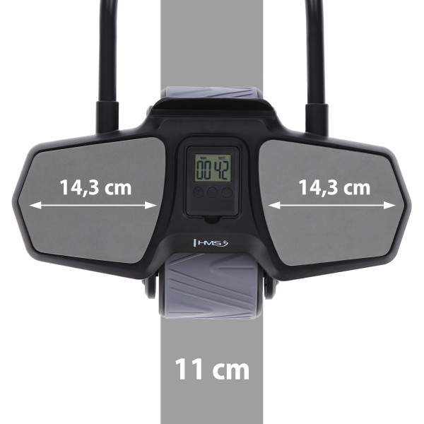 BLACK AUTOMATISCHES ABS-ROLLE MIT STÜTZE FÜR BAUCHMUSKELTRAINING HMS