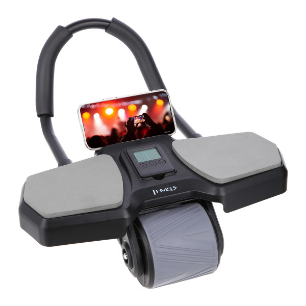 BLACK AUTOMATISCHES ABS-ROLLE MIT STÜTZE FÜR BAUCHMUSKELTRAINING HMS