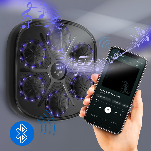 ELEKTRONISCHE BOXWAND BLUETOOTH MIT MUSIK UND HANDSCHUHEN HMS