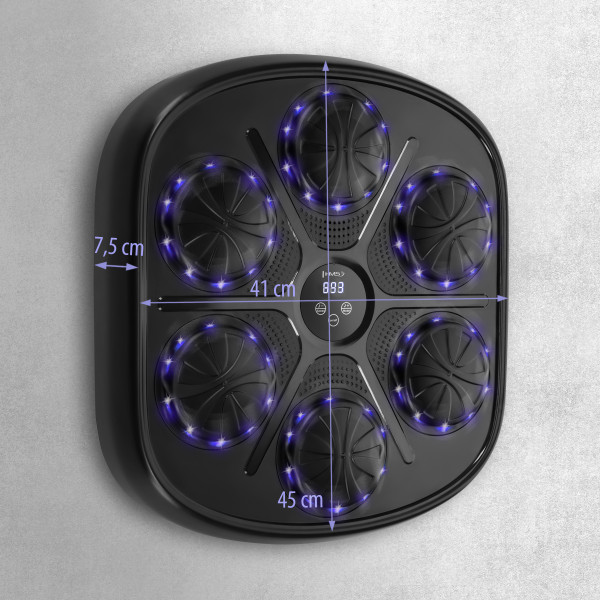 ELEKTRONISCHE BOXWAND BLUETOOTH MIT MUSIK UND HANDSCHUHEN HMS