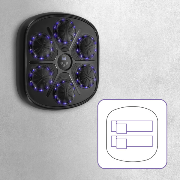 ELEKTRONISCHE BOXWAND BLUETOOTH MIT MUSIK UND HANDSCHUHEN HMS