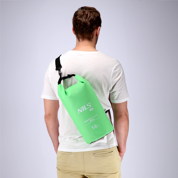 WASSERDICHTER BEUTEL GRÜN 10L NILS CAMP